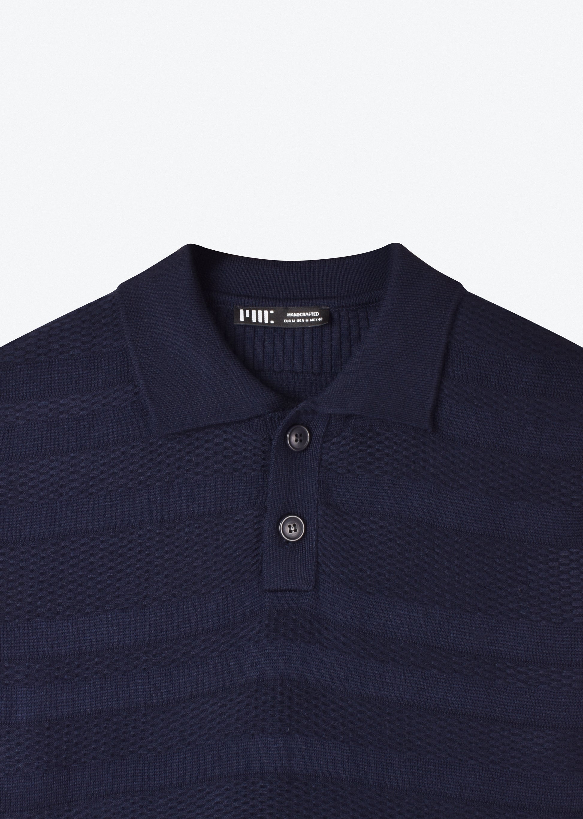 TEXTURED KNIT POLO SHIRT