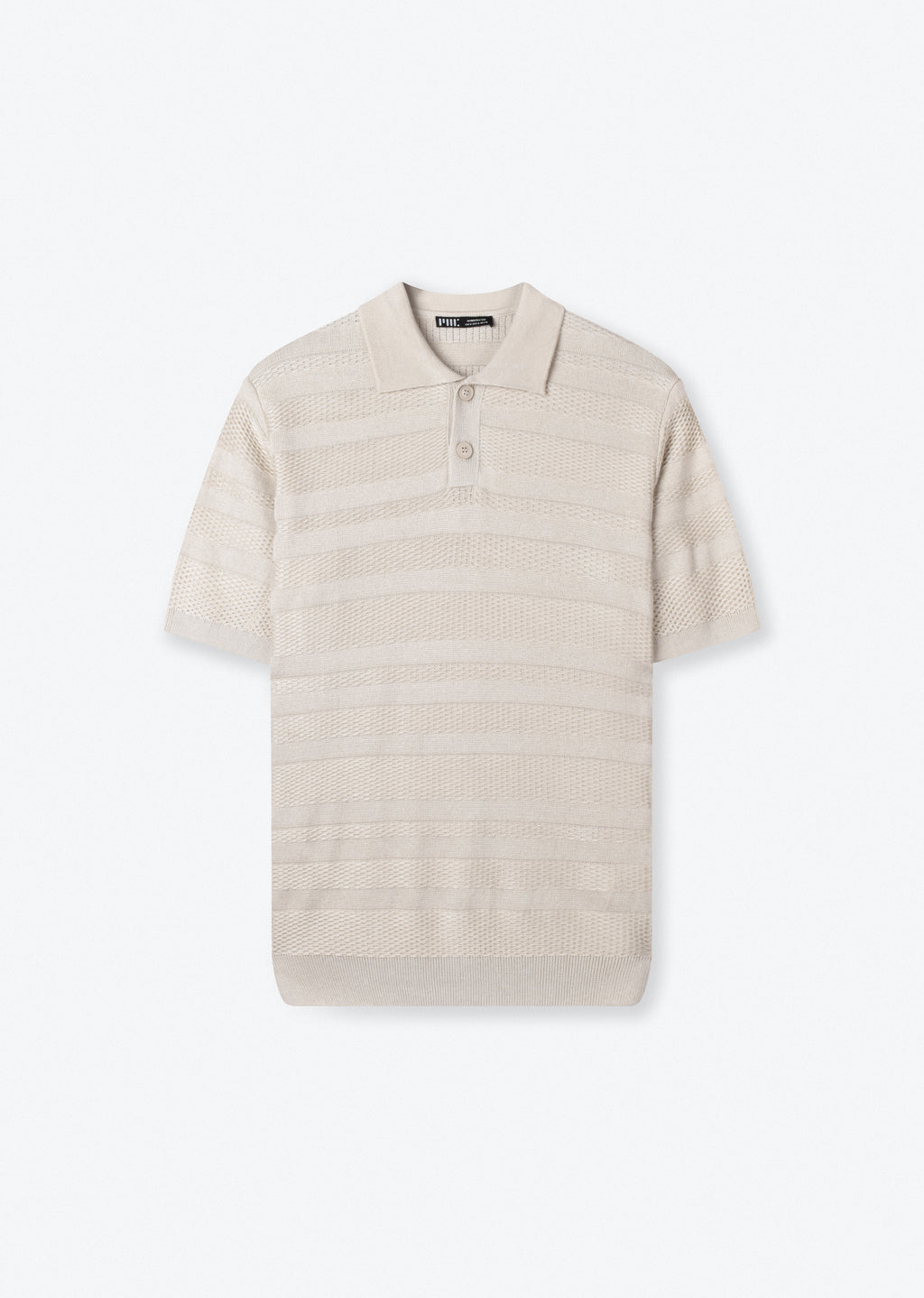 TEXTURED KNIT POLO SHIRT
