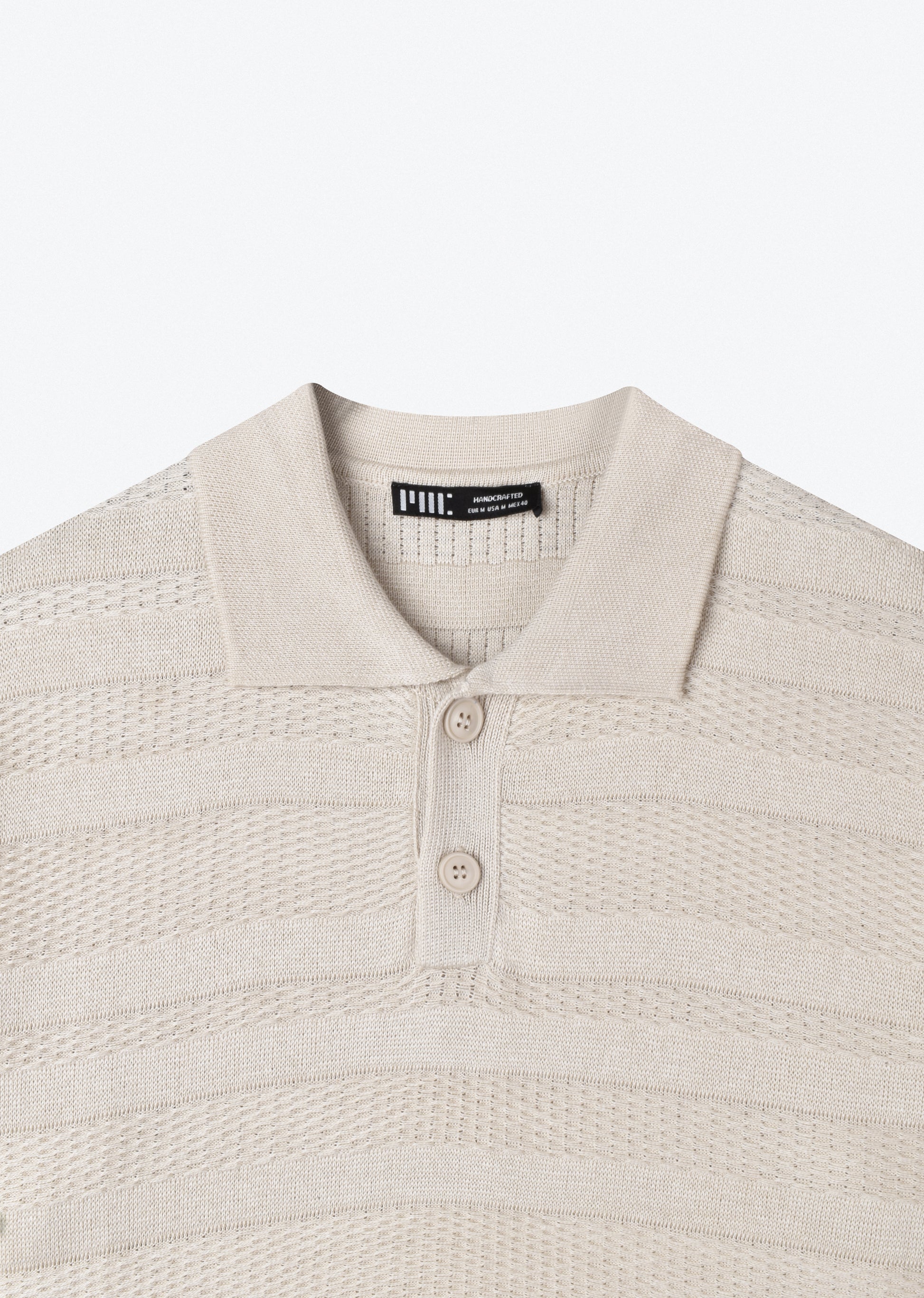 TEXTURED KNIT POLO SHIRT