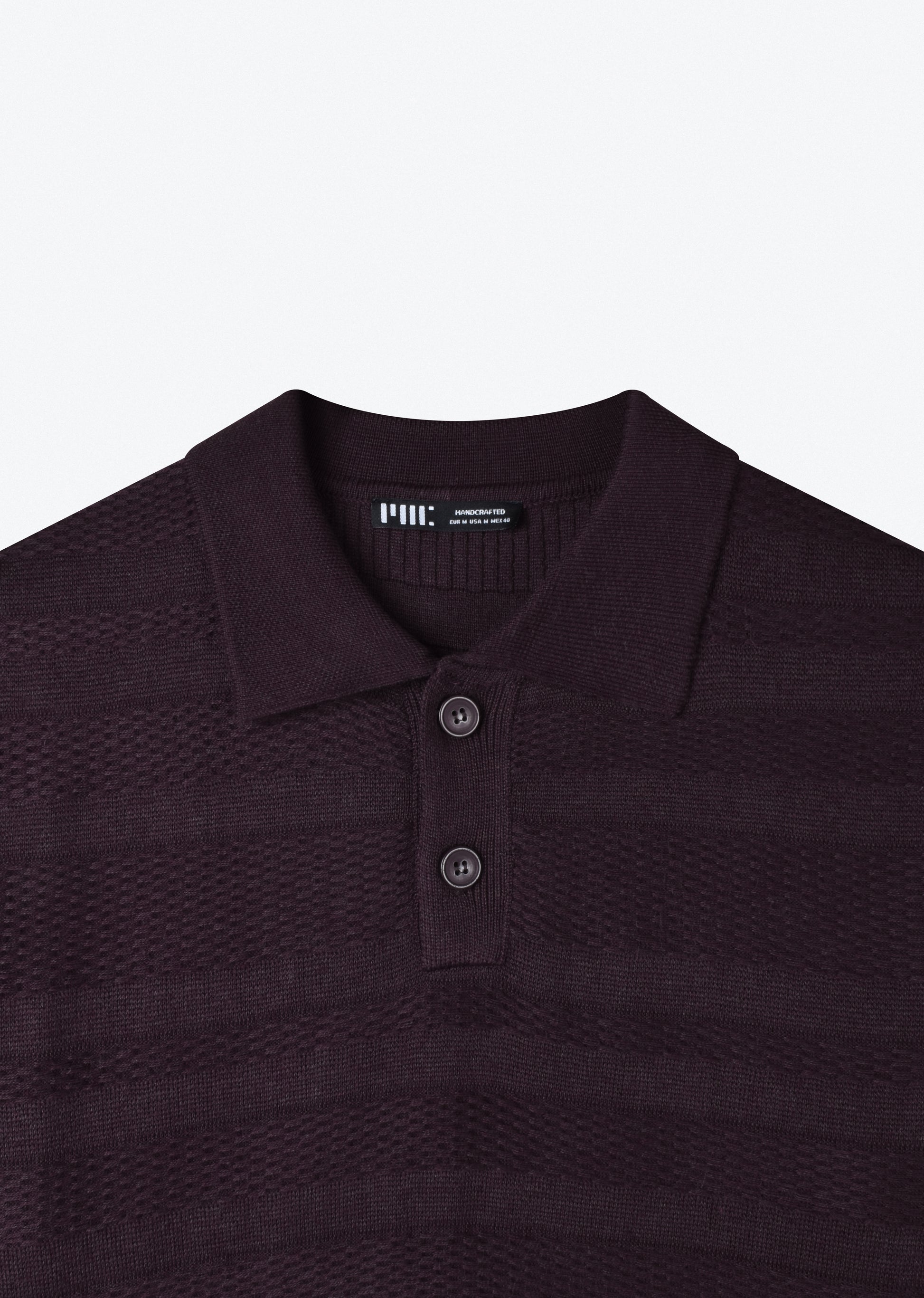 TEXTURED KNIT POLO SHIRT