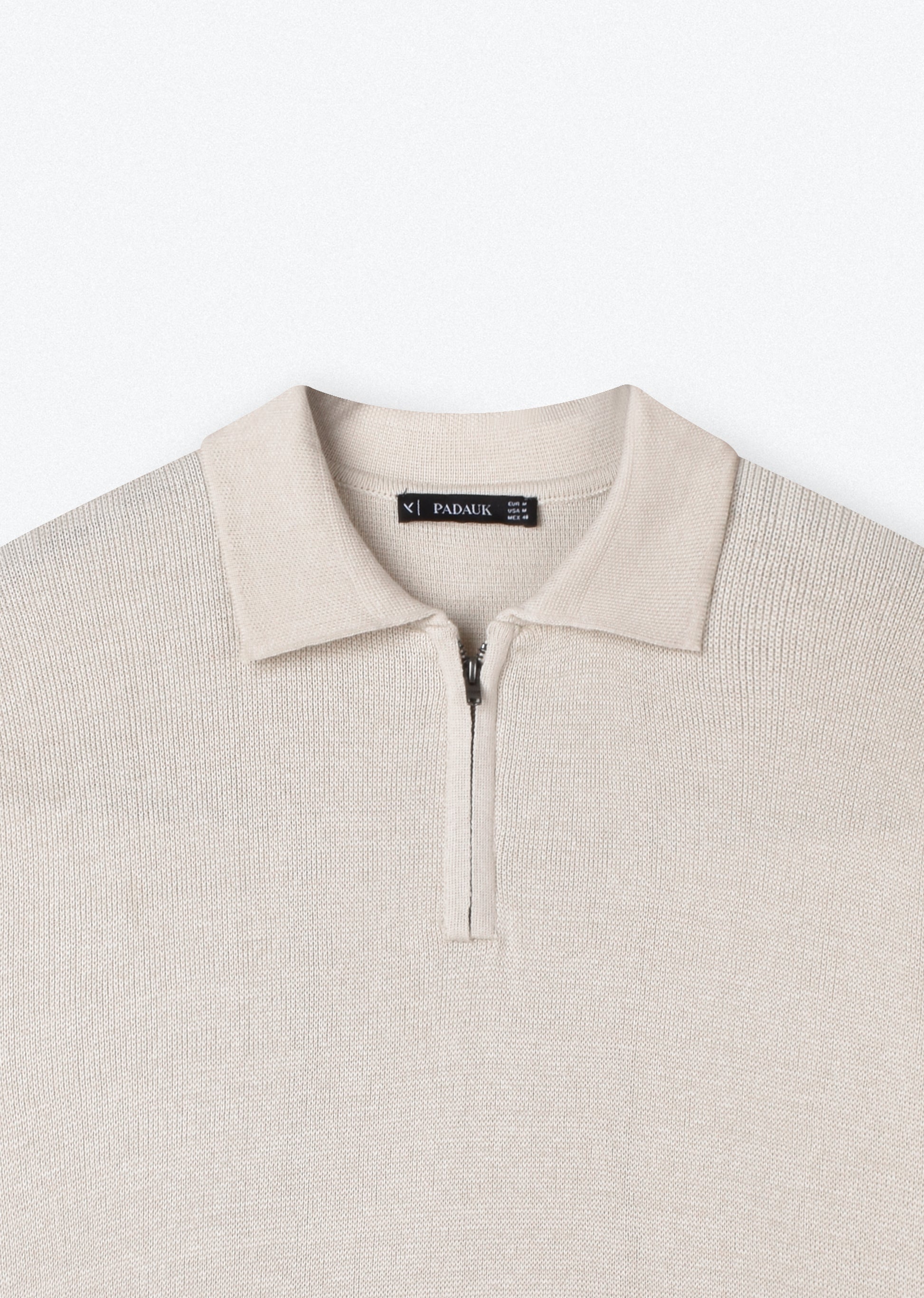 QUARTER ZIP KNIT POLO
