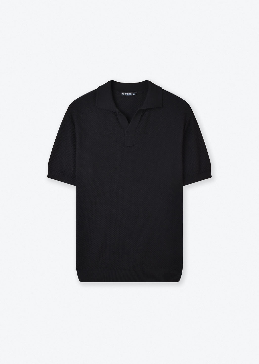 OPEN COLLAR KNIT POLO