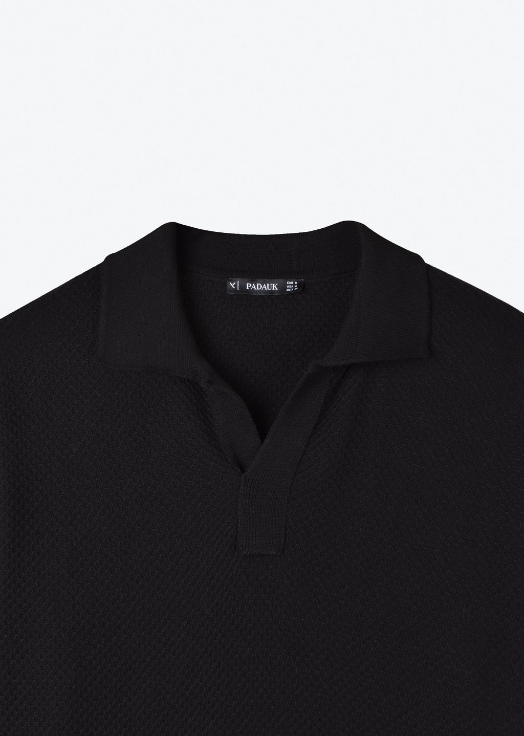 OPEN COLLAR KNIT POLO