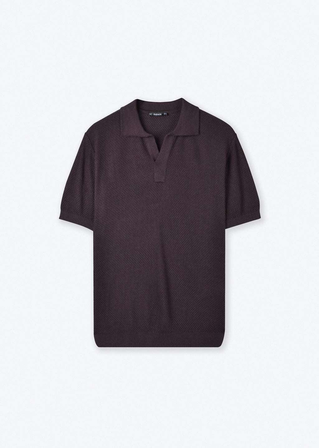 OPEN COLLAR KNIT POLO