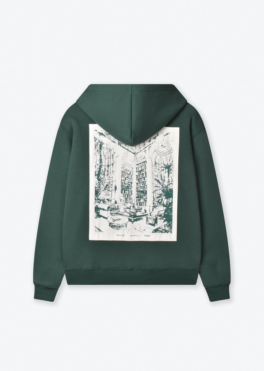 PRINTED PATCH BOXY-FIT HOODIE