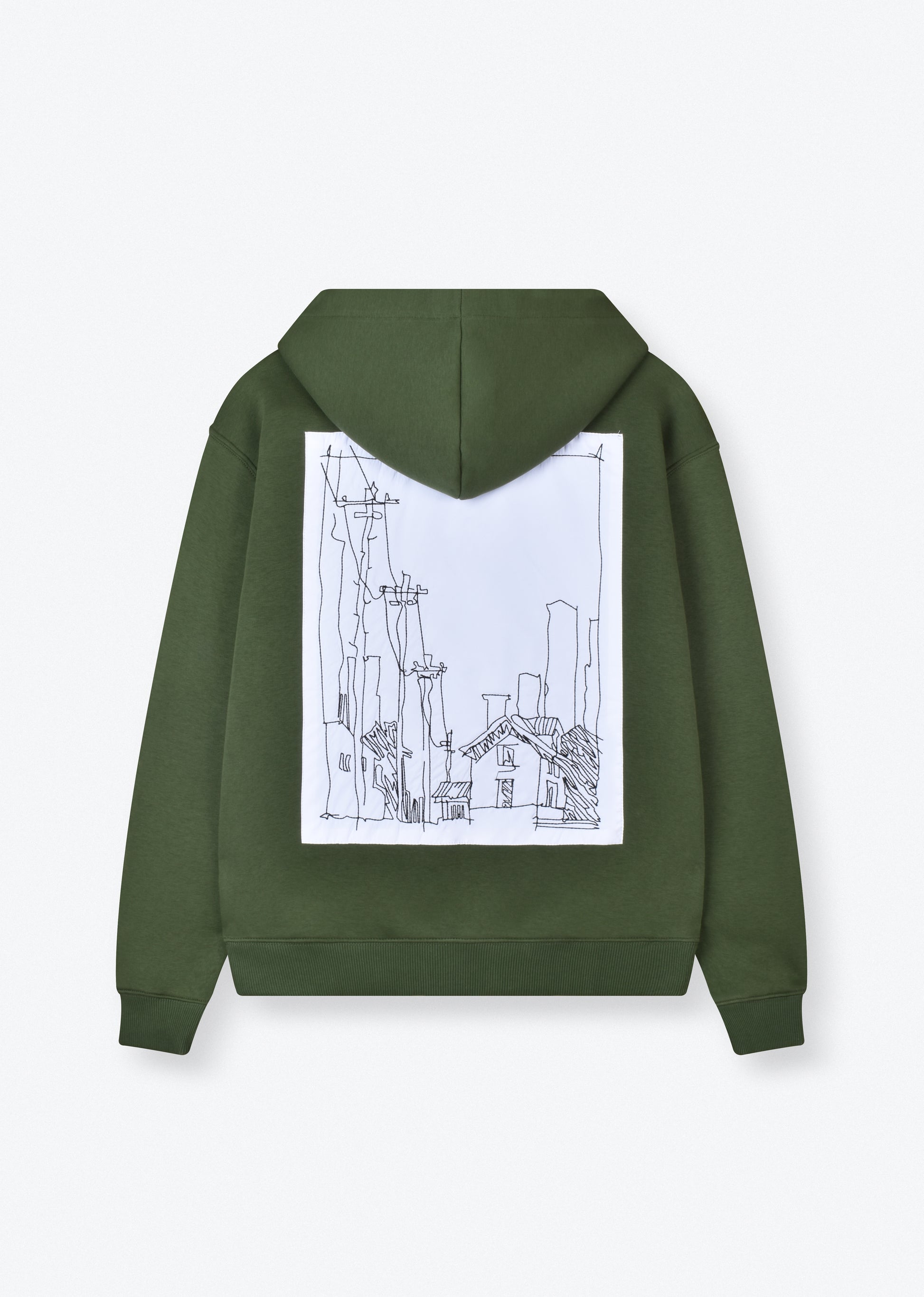 PRINTED PATCH BOXYFIT HOODIE