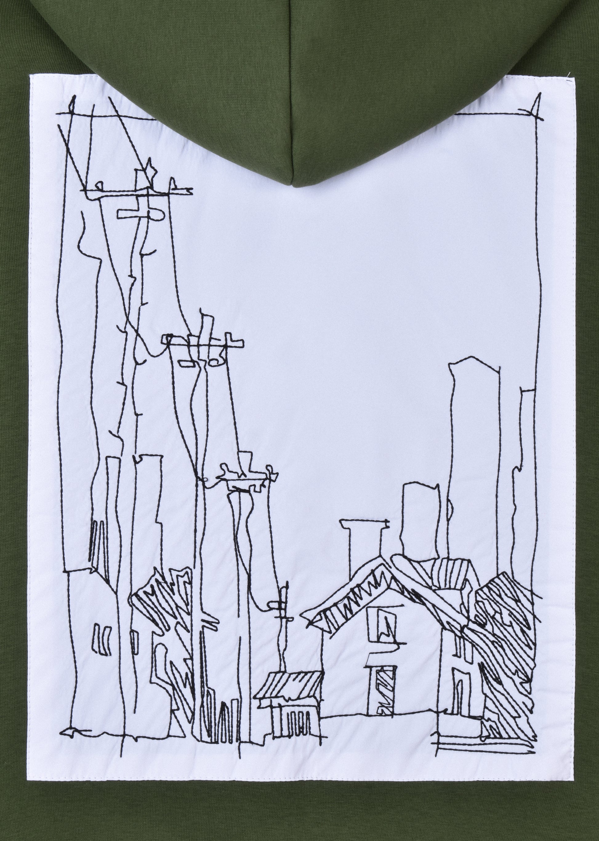 PRINTED PATCH BOXYFIT HOODIE