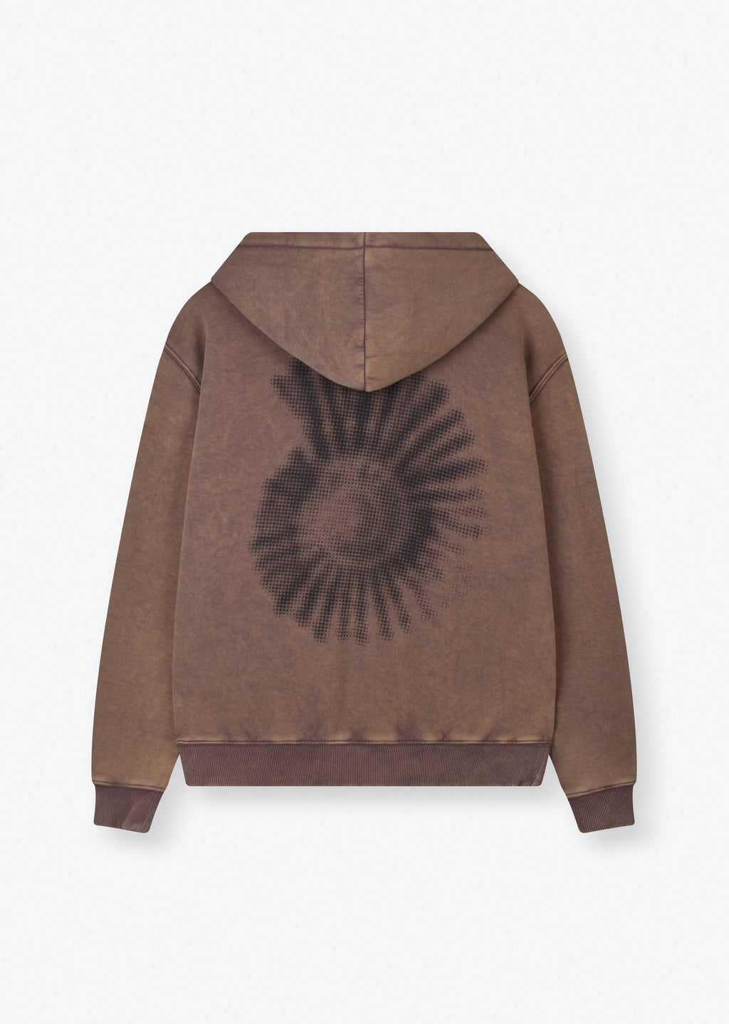 WASHED PRINTED BOXYFIT HOODIE