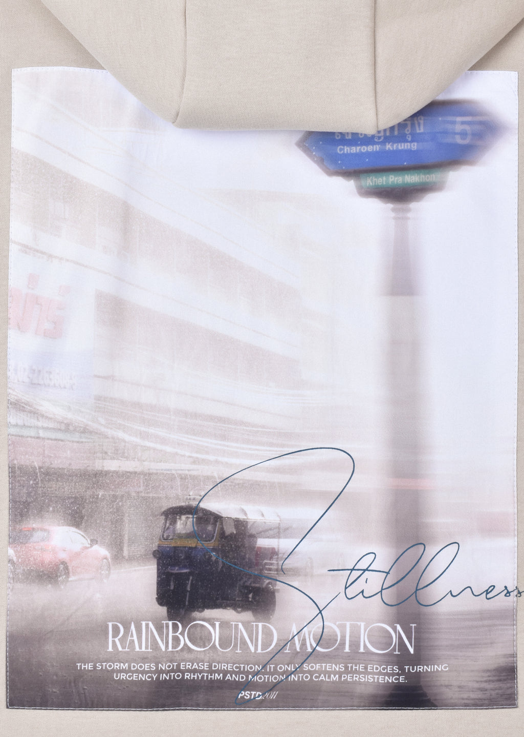 PRINTED PATCH OVERSIZE HOODIE