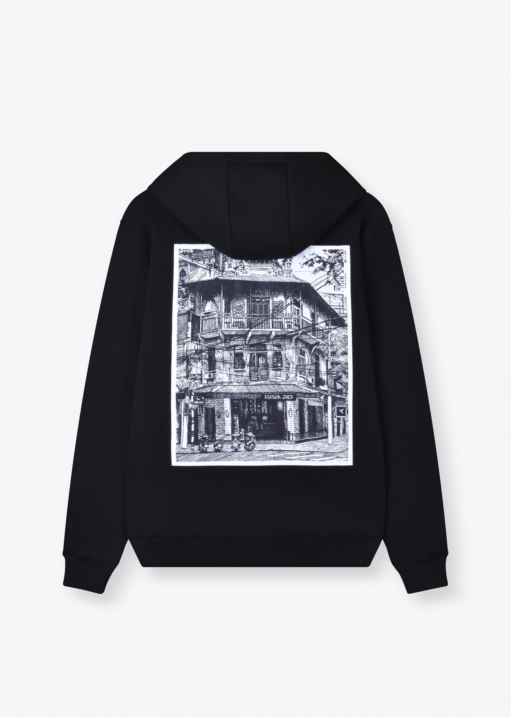 PRINTED PATCH OVERSIZE HOODIE