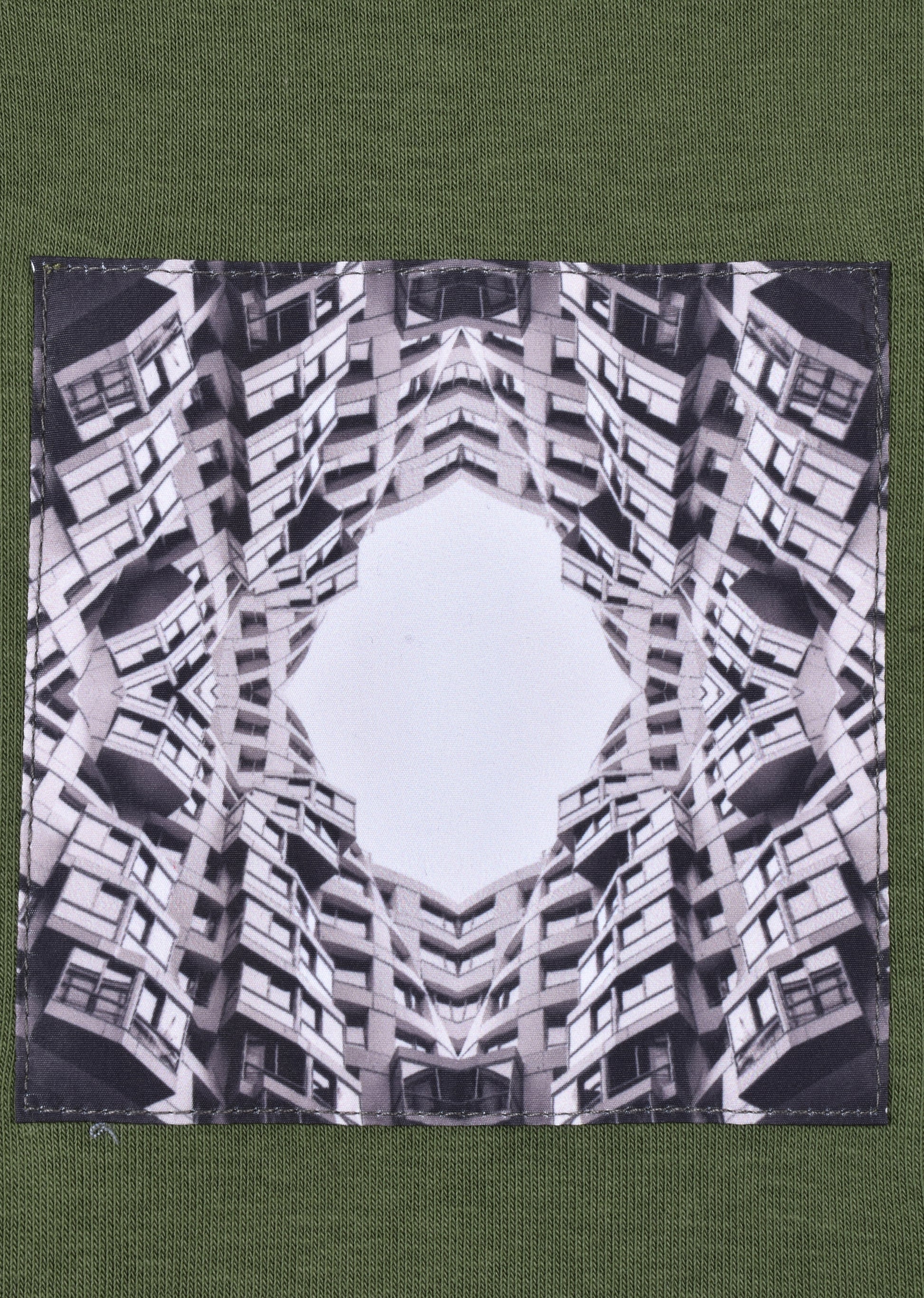 PRINTED PATCH BOXYFIT HOODIE