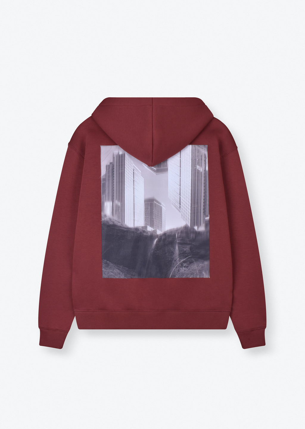 PRINTED PATCH BOXYFIT HOODIE