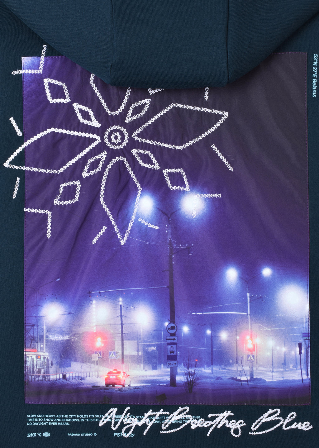 PRINTED PATCH OVERSIZE HOODIE