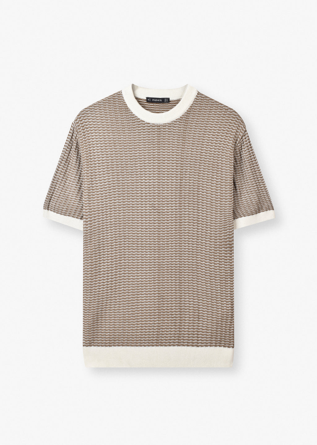 CONTRAST TRIM KNITTED T-SHIRT