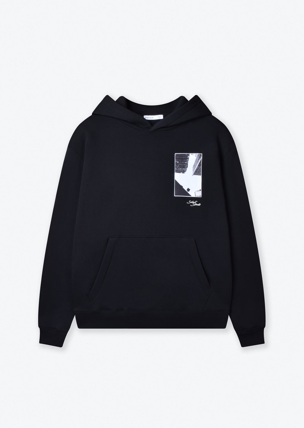 PRINTED PATCH BOXY-FIT HOODIE