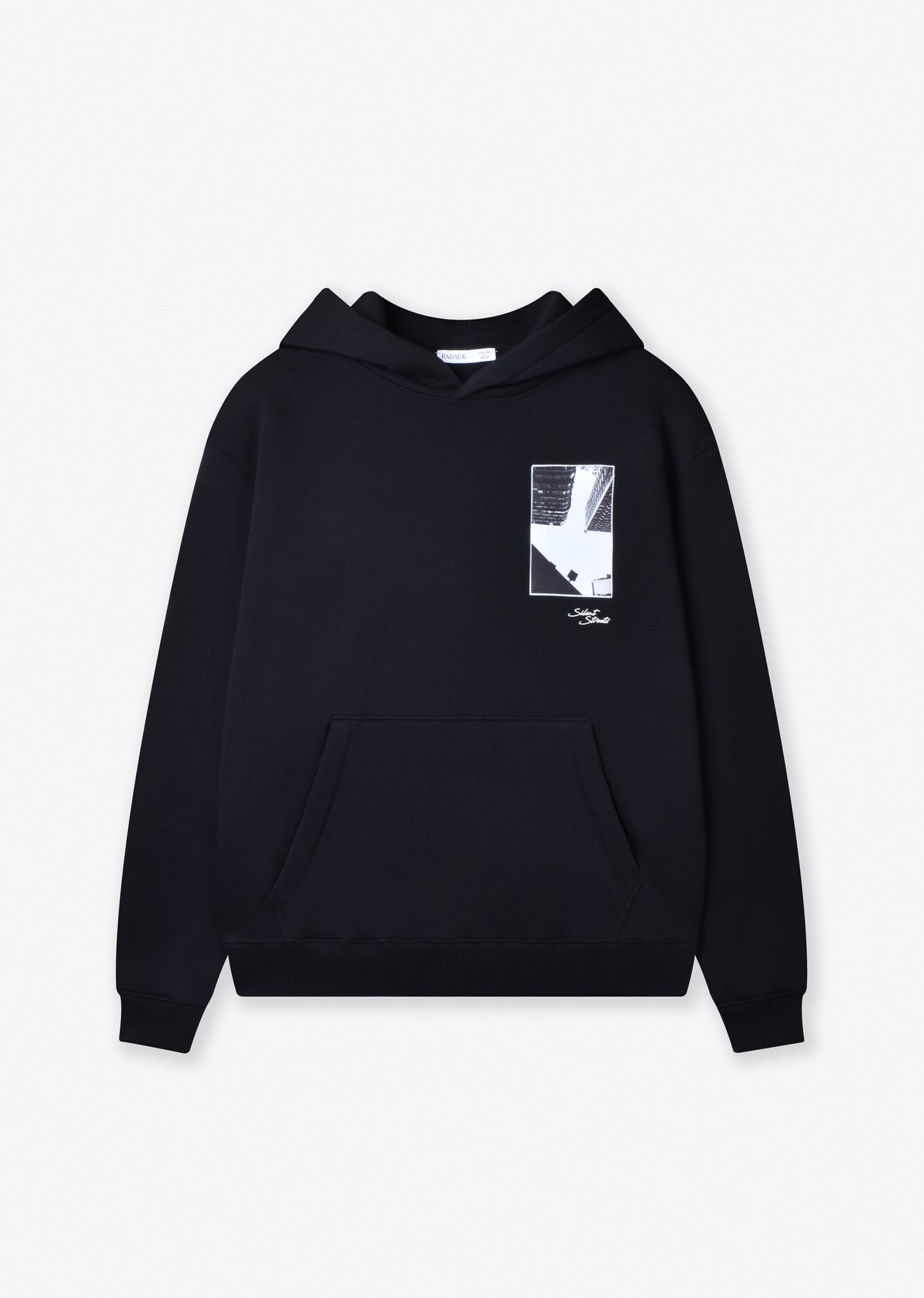PRINTED PATCH BOXY-FIT HOODIE