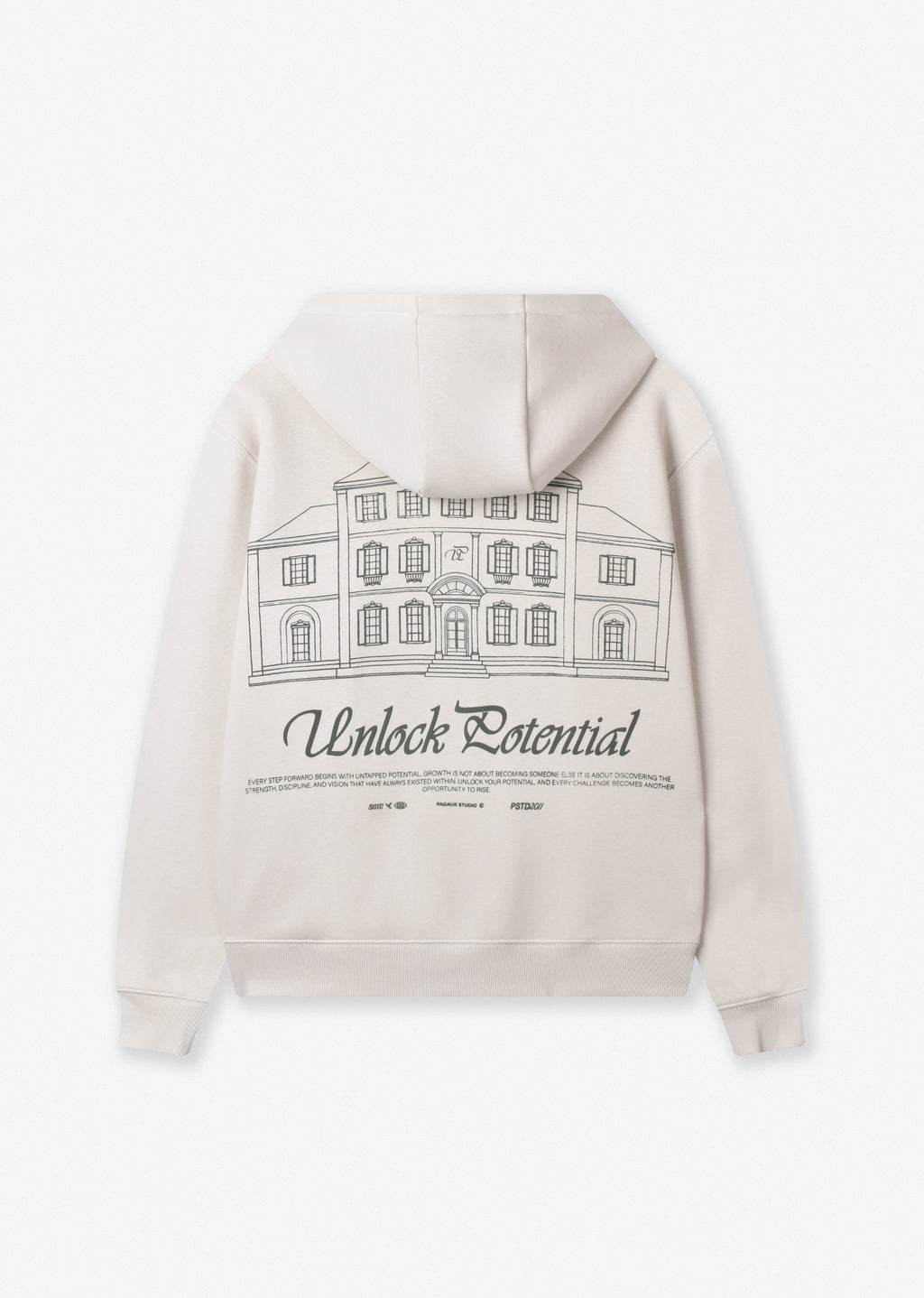 PRINTED BOXY-FIT ZIPPER HOODIE