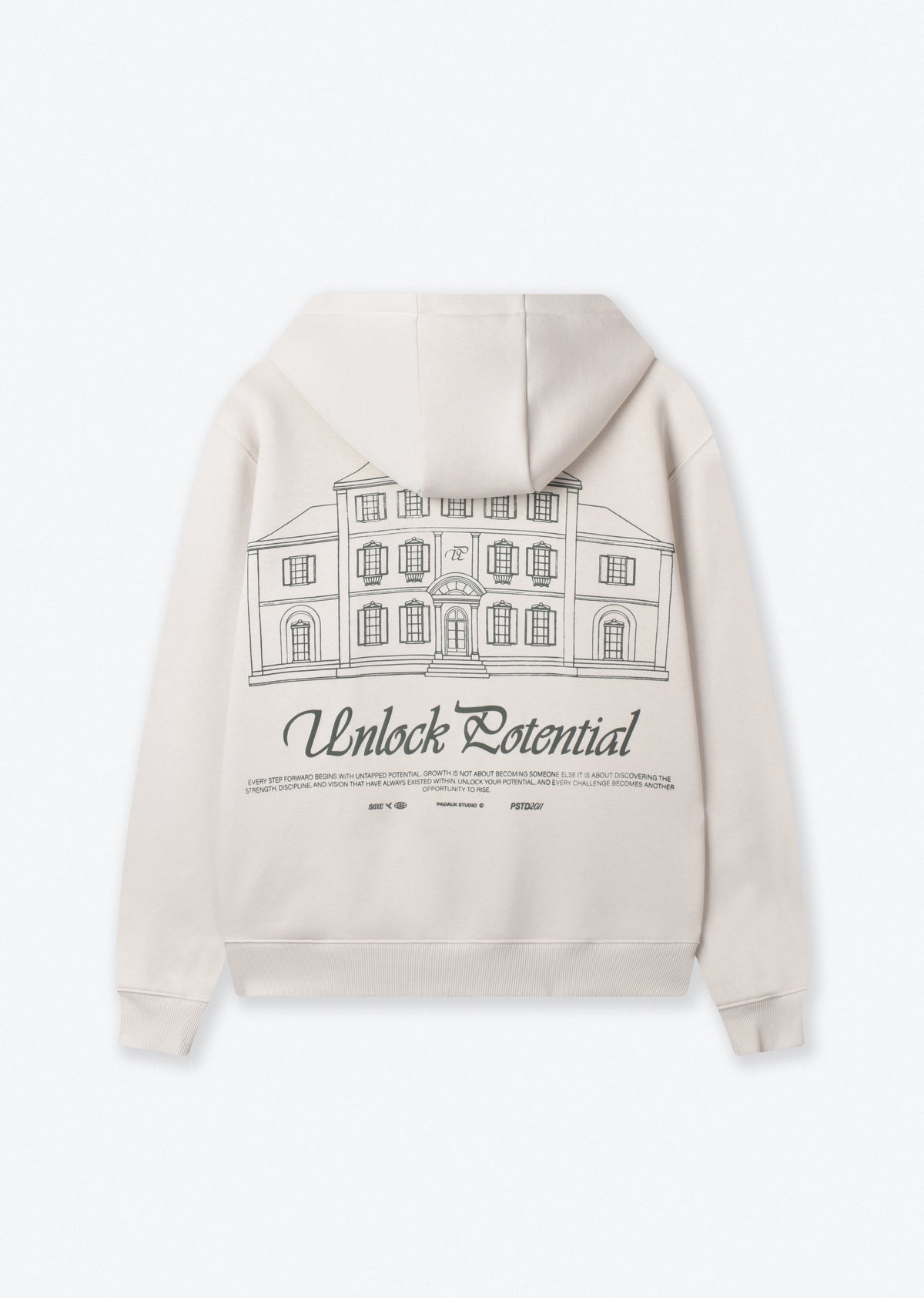 PRINTED BOXY-FIT ZIPPER HOODIE