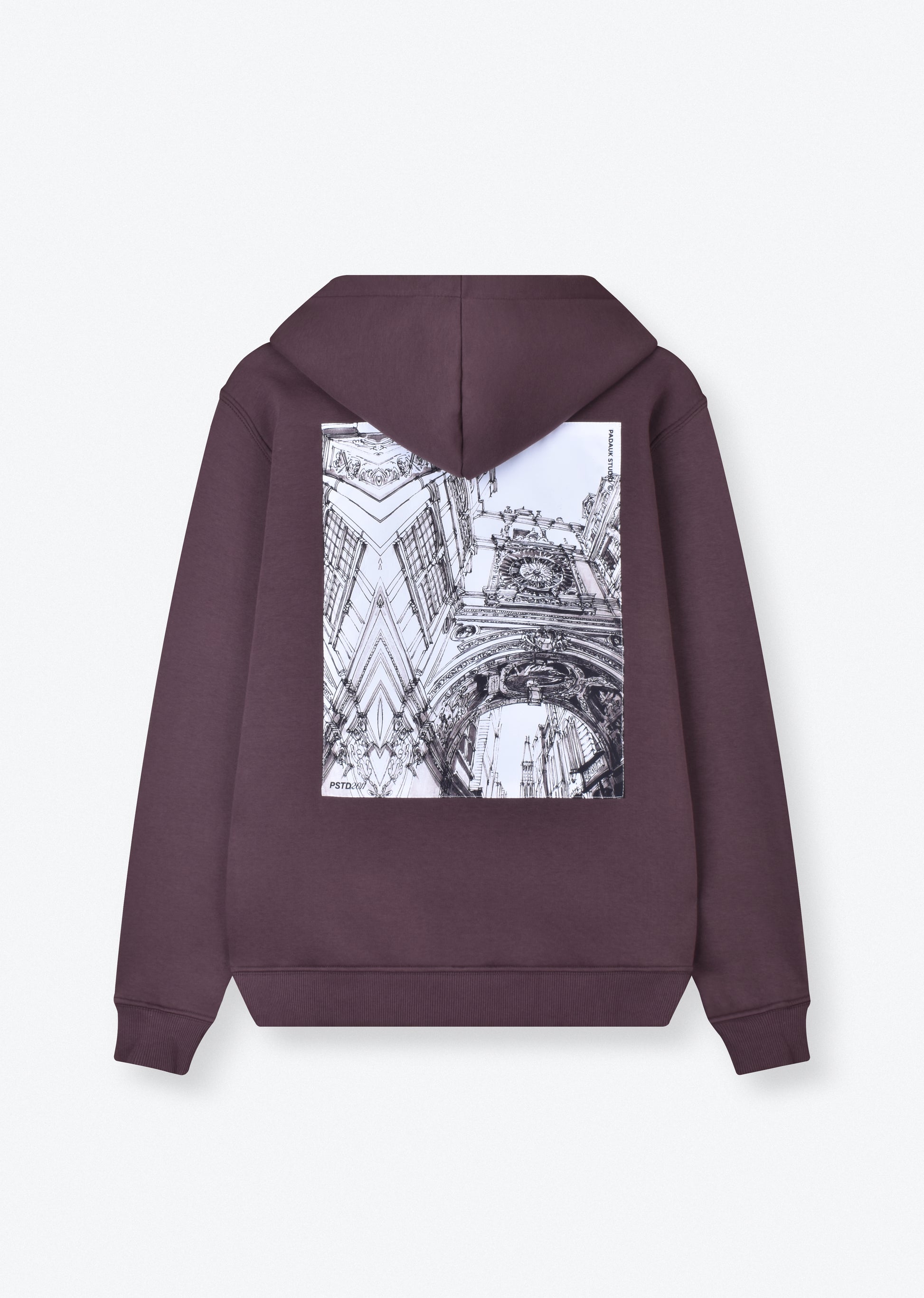 PRINTED PATCH HOODIE