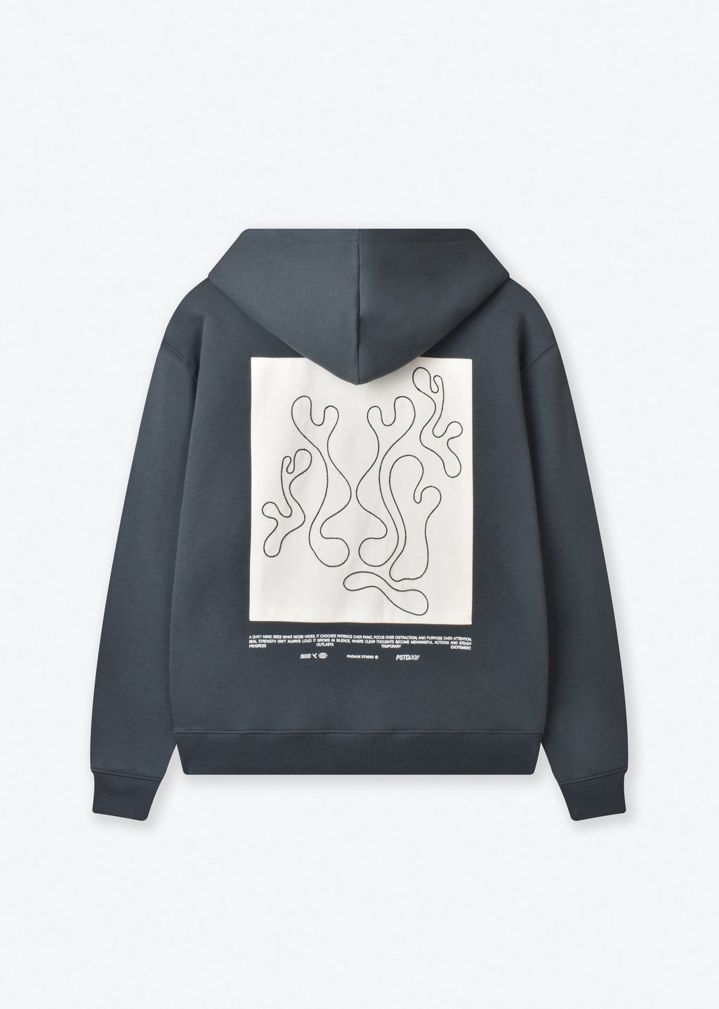 PRINTED PATCH BOXYFIT HOODIE