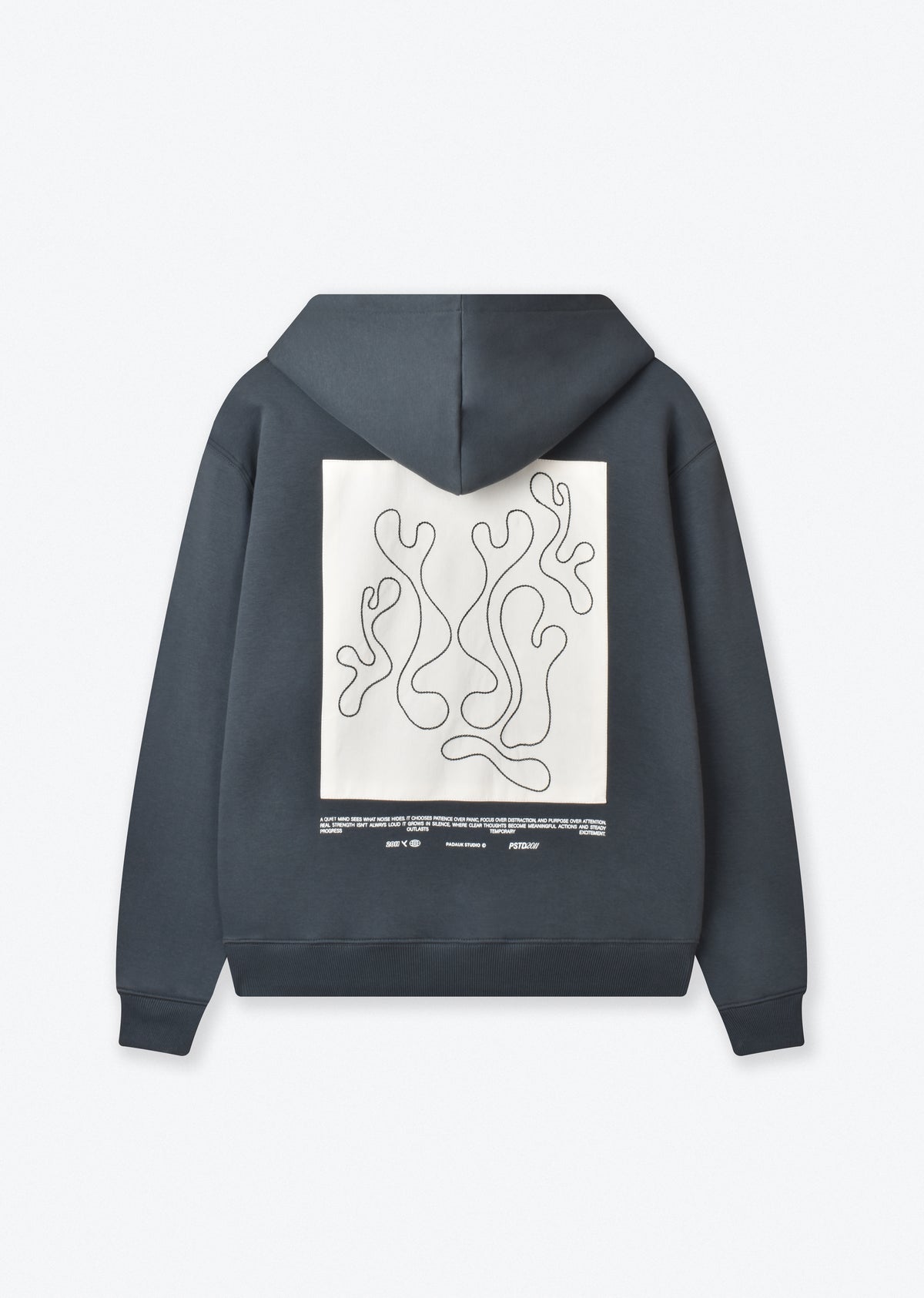 PRINTED PATCH BOXYFIT HOODIE
